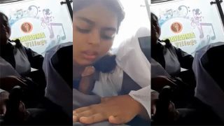 Teen Student Deep Blowjob In School Bus – Desi Tales Porn Video