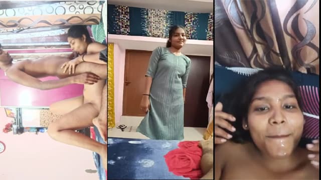 Tamil Girl Blowjob And CumShot Face –  Village Sex Video